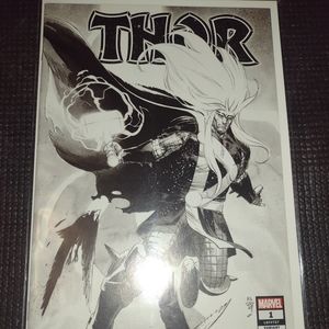 Thor #1 Klein Sketch Party Variant Cover Black and White